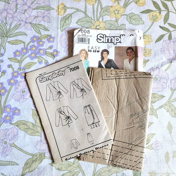 Vintage 90s Sewing Pattern UNCUT Simplicity 7008 Size 6-14 - Picture 3 of 3